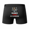 Caleçon Joseph Silence Joseph est en Mission - Humour Boxer Coton Idée Cadeau