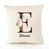 Housse de Coussin Premium Eléonore Lettre - Coton Canvas Fairtrade Beige Idée Cadeau Décoration Canapé