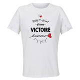 Maillot de Sport Femme Victoire Damour - T-Shirt Respirant Polyester Manches Courtes - Cadeau Sportive Anniversaire Noël Fête des Mères