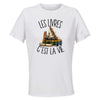 Maillot de Sport Femme Livres C'est La Vie - T-Shirt Respirant Polyester Manches Courtes - Cadeau Sportive Anniversaire Noël Fête des Mères