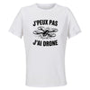 Maillot de Sport Femme Drone J'peux Pas - T-Shirt Respirant Polyester Manches Courtes - Cadeau Sportive Anniversaire Noël Fête des Mères