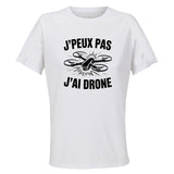 Maillot de Sport Femme Drone J'peux Pas - T-Shirt Respirant Polyester Manches Courtes - Cadeau Sportive Anniversaire Noël Fête des Mères