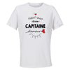 Maillot de Sport Femme pour Capitaine Damour - T-Shirt Respirant Polyester Manches Courtes - Cadeau Sportive Anniversaire Noël Fête des Mères