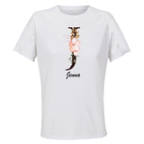 Maillot de Sport Femme Jenna Lettre - T-Shirt Respirant Polyester Manches Courtes - Cadeau Sportive Anniversaire Noël Fête des Mères