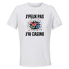 Maillot de Sport Femme Casino J'peux Pas - T-Shirt Respirant Polyester Manches Courtes - Cadeau Sportive Anniversaire Noël Fête des Mères