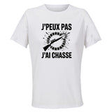 Maillot de Sport Femme Chasse J'peux Pas - T-Shirt Respirant Polyester Manches Courtes - Cadeau Sportive Anniversaire Noël Fête des Mères