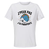 Maillot de Sport Femme Parapente J'peux Pas - T-Shirt Respirant Polyester Manches Courtes - Cadeau Sportive Anniversaire Noël Fête des Mères