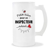 Verre à bière Inspecteur adoré | Chope de Bière Pinte Idée Cadeau Humour Collègue famille Homme Anniversaire Noël