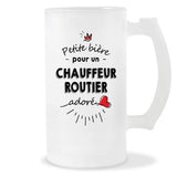 Verre à bière Chauffeur routier adoré | Chope de Bière Pinte Idée Cadeau Humour Collègue famille Homme Anniversaire Noël
