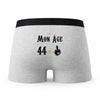 Caleçon 45 Ans - Humour Boxer Gris Motif Âge Idée Cadeau Anniversaire