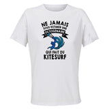 Maillot de Sport Femme Kitesurf Octogenaire - T-Shirt Respirant Polyester Manches Courtes - Cadeau Sportive Anniversaire Noël Fête des Mères