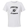 Maillot de Sport Femme Badminton J'peux Pas - T-Shirt Respirant Polyester Manches Courtes - Cadeau Sportive Anniversaire Noël Fête des Mères