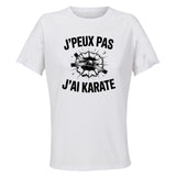 Maillot de Sport Femme Karate J'peux Pas - T-Shirt Respirant Polyester Manches Courtes - Cadeau Sportive Anniversaire Noël Fête des Mères