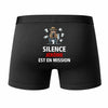 Caleçon Jérôme Silence Jérôme est en Mission - Humour Boxer Coton Idée Cadeau