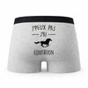 Caleçon Modele Blanc Equitation - Humour Boxer Gris Idée Cadeau