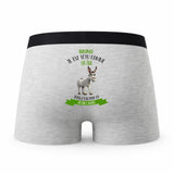 Caleçon Bruno Têtu comme Un Âne - Humour Boxer Gris Idée Cadeau