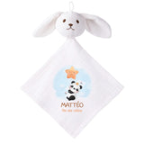 Doudou Bébé Lapin Matteo Roi des Calins Panda Cadeau Naissance Garçon Nouveau Né