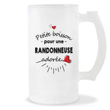 Verre à bière Randonneuse adorée femme | Chope de Bière Pinte Idée Cadeau Humour Collègue famille Homme Anniversaire Noël