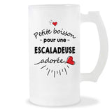 Verre à bière Escaladeuse adorée femme | Chope de Bière Pinte Idée Cadeau Humour Collègue famille Homme Anniversaire Noël