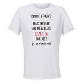 Maillot de Sport Femme pour Claudia Ca n'existe Pas - T-Shirt Respirant Polyester Manches Courtes - Cadeau Sportive Anniversaire Noël Fête des Mères