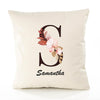 Housse de Coussin Premium Samantha Lettre - Coton Canvas Fairtrade Beige Idée Cadeau Décoration Canapé