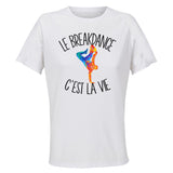 Maillot de Sport Femme Breakdance C'est La Vie - T-Shirt Respirant Polyester Manches Courtes - Cadeau Sportive Anniversaire Noël Fête des Mères