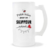 Verre à bière Skippeur adoré | Chope de Bière Pinte Idée Cadeau Humour Collègue famille Homme Anniversaire Noël