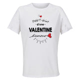 Maillot de Sport Femme Valentine Damour - T-Shirt Respirant Polyester Manches Courtes - Cadeau Sportive Anniversaire Noël Fête des Mères