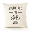 Housse de Coussin Premium Velo Version Blanc - Coton Canvas Fairtrade Beige Idée Cadeau Décoration Canapé