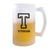 Verre à Bière Titouan Lettre Sport | Chope de Bière Pinte | Idée Cadeau Prénom Style Basket Université Anniversaire Papa Collègue Départ Retraite Noël