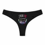 Culotte Tanga Personnalisé Femme Composition Florale Kopia Jpeux Pas - sous-Vêtement Coton Idée Cadeau Humour Saint Valentin Anniversaire