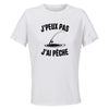 Maillot de Sport Femme Peche J'peux Pas - T-Shirt Respirant Polyester Manches Courtes - Cadeau Sportive Anniversaire Noël Fête des Mères