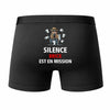Caleçon Brice Silence Brice est en Mission - Humour Boxer Coton Idée Cadeau