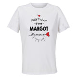 Maillot de Sport Femme Margot Damour - T-Shirt Respirant Polyester Manches Courtes - Cadeau Sportive Anniversaire Noël Fête des Mères