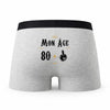 Caleçon 81 Ans - Humour Boxer Gris Motif Âge Idée Cadeau Anniversaire