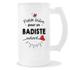 Verre à bière Badiste adoré | Chope de Bière Pinte Idée Cadeau Humour Collègue famille Homme Anniversaire Noël