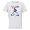 Maillot de Sport Femme Football Americain C'est La Vie - T-Shirt Respirant Polyester Manches Courtes - Cadeau Sportive Anniversaire Noël Fête des Mères