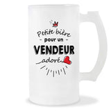 Verre à bière Vendeur adoré | Chope de Bière Pinte Idée Cadeau Humour Collègue famille Homme Anniversaire Noël