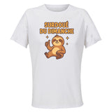 Maillot de Sport Femme Surdoue du Dimanche - T-Shirt Respirant Polyester Manches Courtes - Cadeau Sportive Anniversaire Noël Fête des Mères