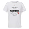 Maillot de Sport Femme Menuisiere Damour - T-Shirt Respirant Polyester Manches Courtes - Cadeau Sportive Anniversaire Noël Fête des Mères