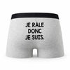 Caleçon Je Rale Donc Je suis - Humour Boxer Gris Idée Cadeau