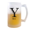 Verre à Bière Yoann Lettre Chic | Chope de Bière Pinte | Idée Cadeau Prénom Anniversaire Papa Collègue Départ Retraite Noël