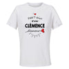 Maillot de Sport Femme pour Clemence Damour - T-Shirt Respirant Polyester Manches Courtes - Cadeau Sportive Anniversaire Noël Fête des Mères