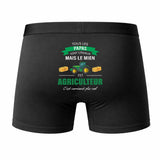 Caleçon Papa Agriculteur - Humour Boxer Coton Idée Cadeau Fête des Pères