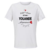 Maillot de Sport Femme Yolande Damour - T-Shirt Respirant Polyester Manches Courtes - Cadeau Sportive Anniversaire Noël Fête des Mères