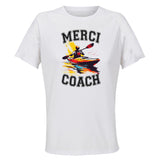 Maillot de Sport Femme pour Merci Kayak Coach - T-Shirt Respirant Polyester Manches Courtes - Cadeau Sportive Anniversaire Noël Fête des Mères