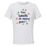 Maillot de Sport Femme Isabelle Elle Assure - T-Shirt Respirant Polyester Manches Courtes - Cadeau Sportive Anniversaire Noël Fête des Mères