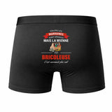 Caleçon Marraine Bricoleuse - Humour Boxer Coton Idée Cadeau Fête des Pères