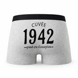 Caleçon Millésime 1942 - Humour Boxer Gris Idée Cadeau Anniversaire