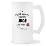 Verre à bière Juge adorée femme | Chope de Bière Pinte Idée Cadeau Humour Collègue famille Homme Anniversaire Noël